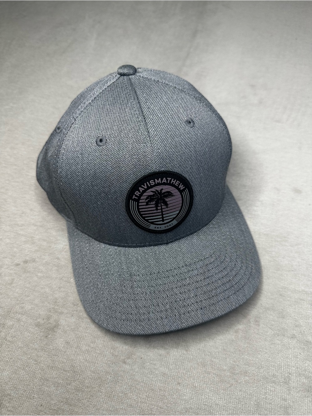 Travis Mathew Gray Men's Palm Logo Cap